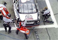 The No. 3 crew services Earnhardt's Chevrolet during the 500.